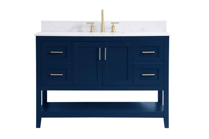 Elegant Aubrey Bathroom Vanity Bathroom Vanity Elegant 48 Blue Included