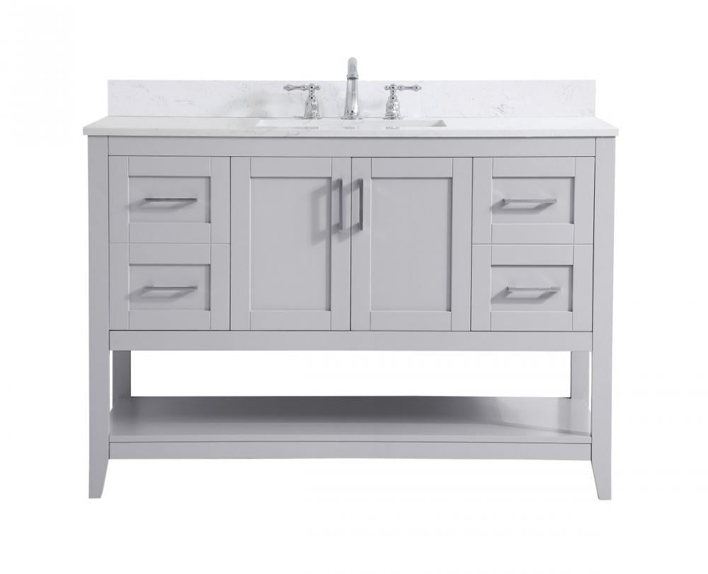 Elegant Aubrey Bathroom Vanity Bathroom Vanity Elegant 48 Gray Included