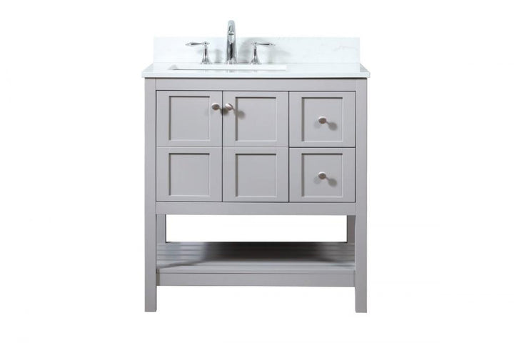 Elegant Theo Bathroom Vanity Bathroom Vanity Elegant 32 Gray Included