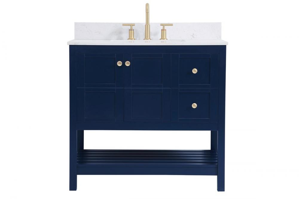 Elegant Theo Bathroom Vanity Bathroom Vanity Elegant 36 Blue Included