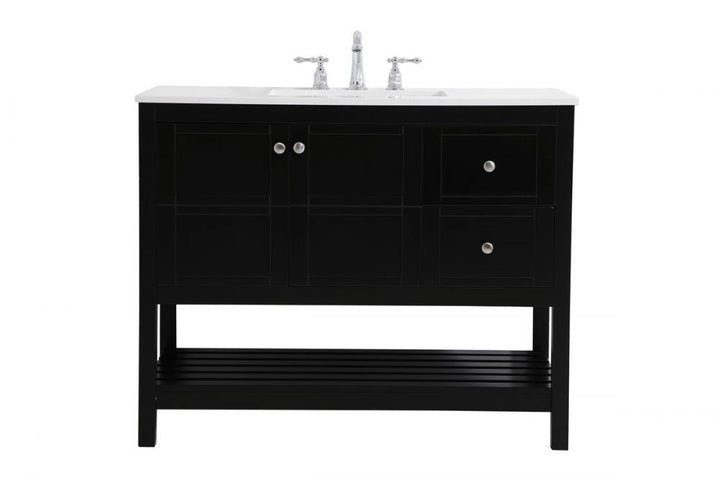 Elegant Theo Bathroom Vanity Bathroom Vanity Elegant 42 Black Not Included