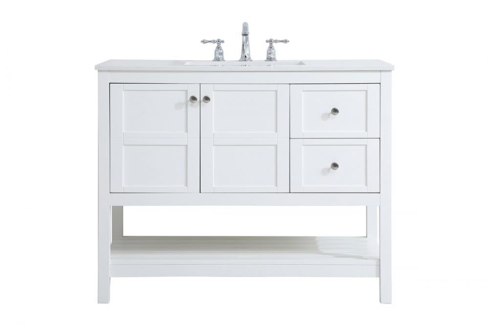 Elegant Theo Bathroom Vanity Bathroom Vanity Elegant 42 White Not Included