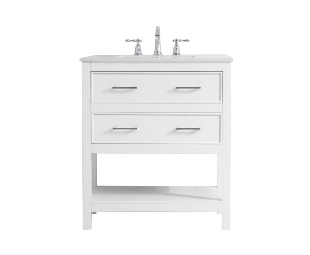 Elegant Sinclaire Bathroom Vanity Bathroom Vanity Elegant 30 White Not Included