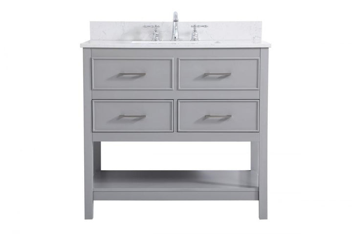 Elegant Sinclaire Bathroom Vanity Bathroom Vanity Elegant 36 Gray Included