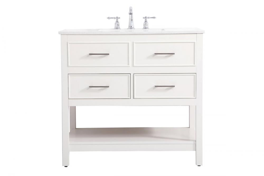 Elegant Sinclaire Bathroom Vanity Bathroom Vanity Elegant 36 White Not Included