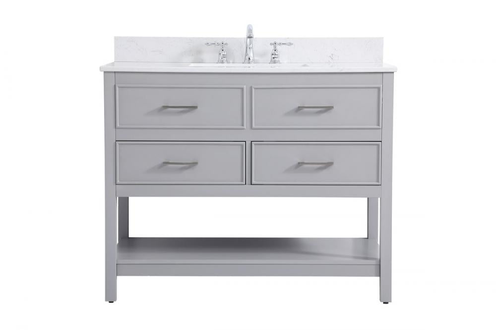 Elegant Sinclaire Bathroom Vanity Bathroom Vanity Elegant 42 Gray Included