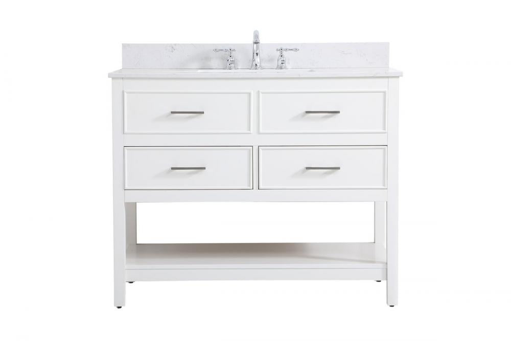 Elegant Sinclaire Bathroom Vanity Bathroom Vanity Elegant 42 White Included