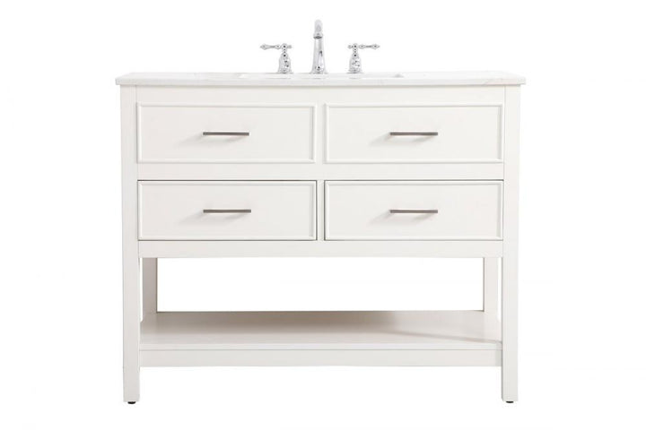 Elegant Sinclaire Bathroom Vanity Bathroom Vanity Elegant 42 White Not Included