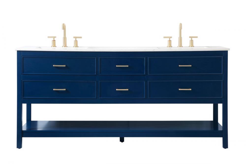 Elegant Sinclaire Bathroom Vanity Bathroom Vanity Elegant 72 Blue Not Included