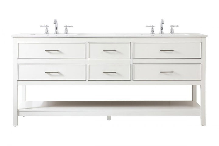 Elegant Sinclaire Bathroom Vanity Bathroom Vanity Elegant 72 White Not Included