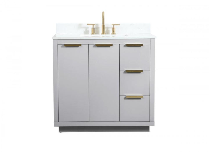 Elegant Blake Bathroom Vanity Bathroom Vanity Elegant 36 Gray Included