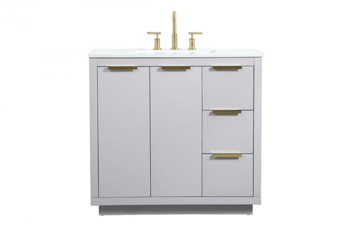 Elegant Blake Bathroom Vanity Bathroom Vanity Elegant 36 Gray Not Included