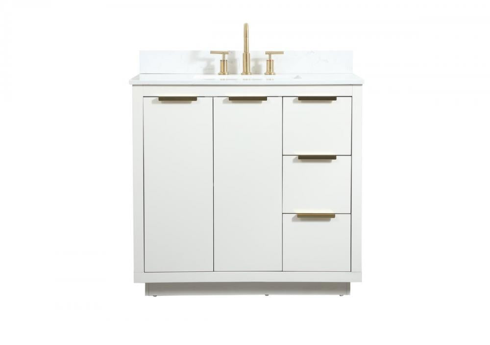 Elegant Blake Bathroom Vanity Bathroom Vanity Elegant 36 White Included