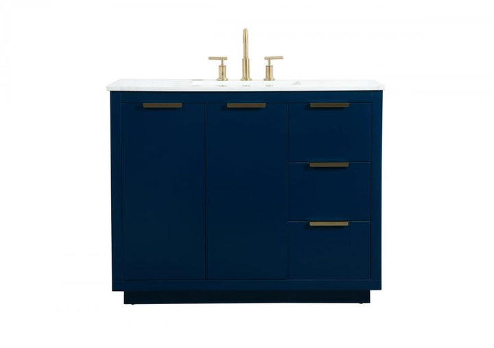 Elegant Blake Bathroom Vanity Bathroom Vanity Elegant 42 Blue Not Included