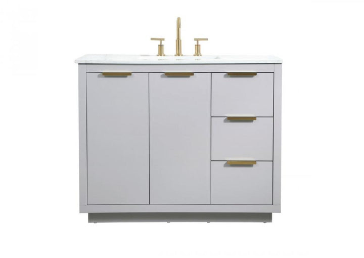 Elegant Blake Bathroom Vanity Bathroom Vanity Elegant 42 Gray Not Included