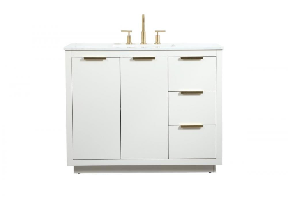 Elegant Blake Bathroom Vanity Bathroom Vanity Elegant 42 White Not Included