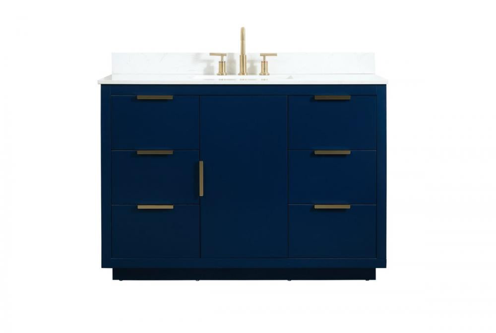 Elegant Blake Bathroom Vanity Bathroom Vanity Elegant 48 Blue Included