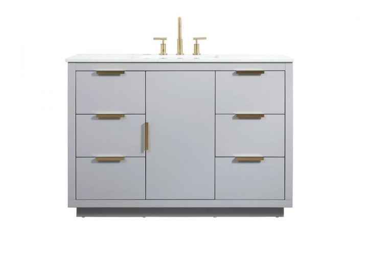 Elegant Blake Bathroom Vanity Bathroom Vanity Elegant 48 Gray Not Included