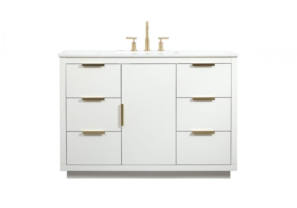 Elegant Blake Bathroom Vanity Bathroom Vanity Elegant 48 White Not Included