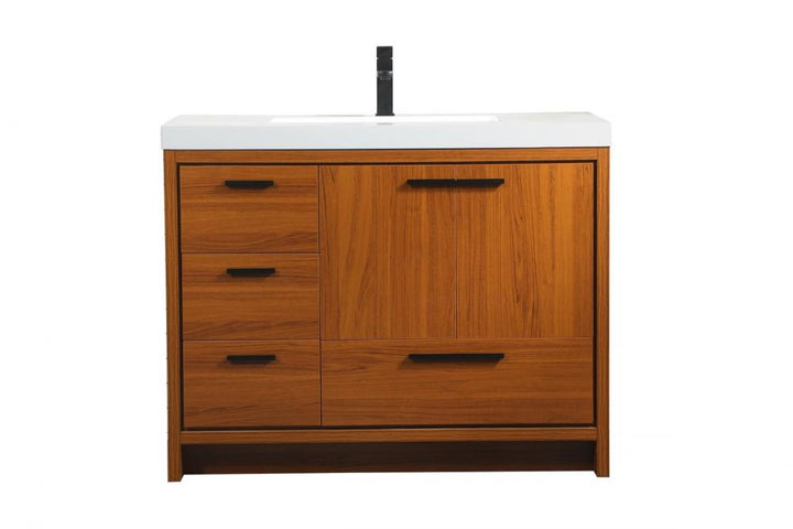 Elegant Wyatt Bathroom Vanity Bathroom Vanity Elegant 42 Dark Wood Not Included