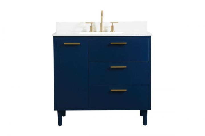 Elegant Baldwin Bathroom Vanity Bathroom Vanity Elegant 36 Blue Included