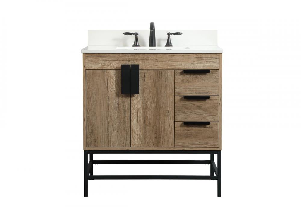 Elegant Eugene Bathroom Vanity w/ Backsplash Bathroom Vanity Elegant 32 Wood Included