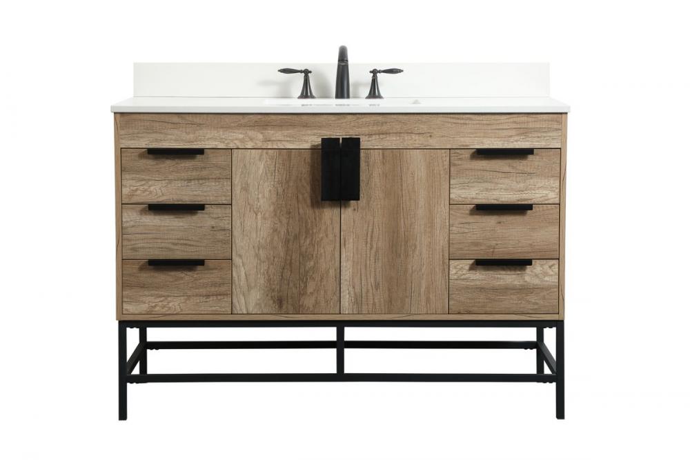 Elegant Eugene Bathroom Vanity w/ Backsplash Bathroom Vanity Elegant 48 Wood Included