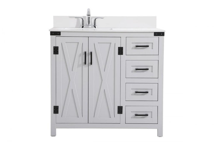 Elegant Grant Bathroom Vanity Bathroom Vanity Elegant 36 Gray Included