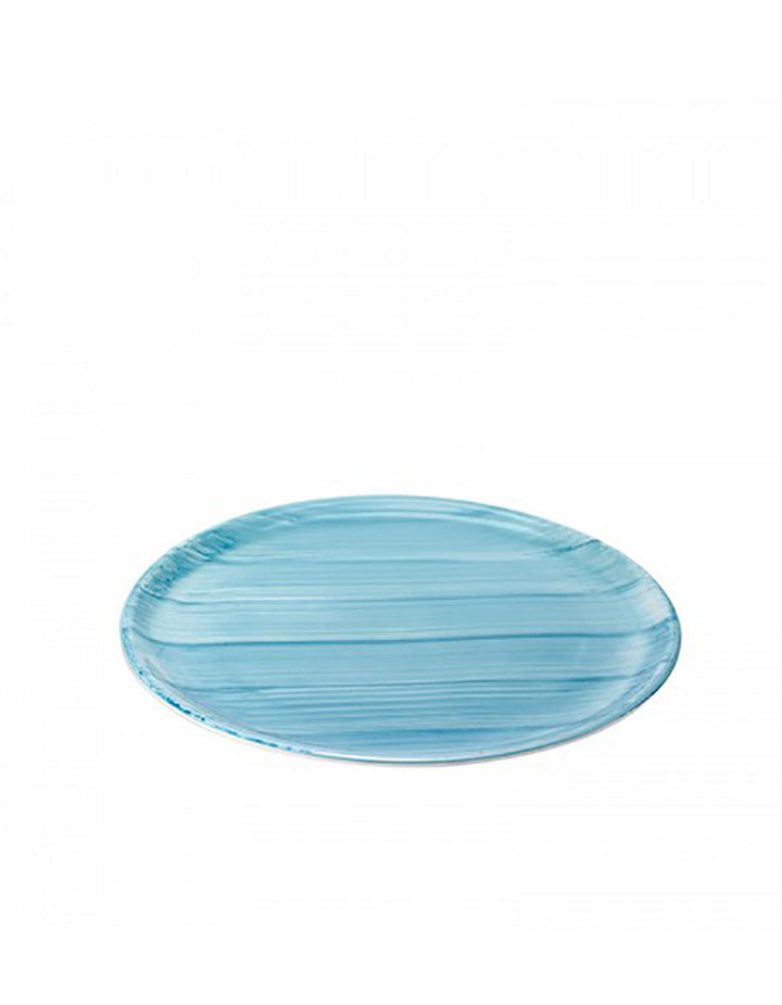 Zafferano America Striche Pizza Plate (Set of 2) Tableware Zafferano America Aquamarine  