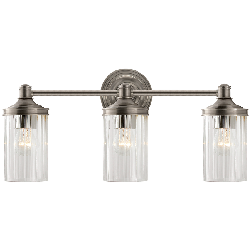 Visual Comfort & Co. Ava Triple Sconce Wall Sconces Visual Comfort & Co. Antique Nickel  