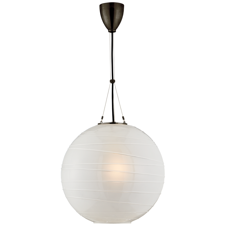 Visual Comfort & Co. Hailey Medium Round Pendant Ceiling Lights Visual Comfort & Co. Gun Metal  