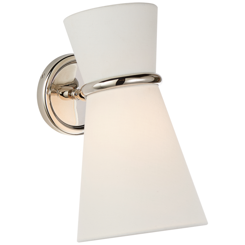 Visual Comfort & Co. Clarkson Small Single Pivoting Sconce Wall Lights Visual Comfort & Co. Hand-Rubbed Antique Brass  