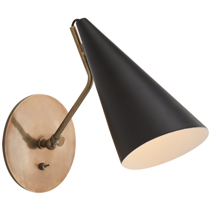 Visual Comfort & Co. Clemente Wall Light Wall Sconces Visual Comfort & Co. Black and Brass  