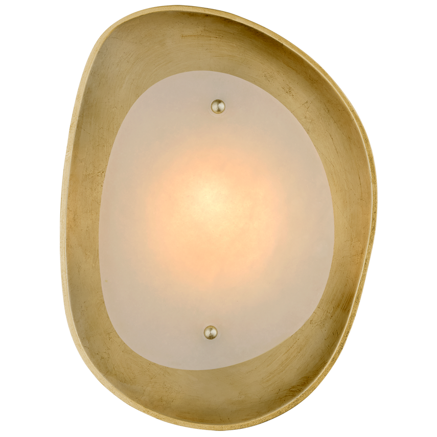 Visual Comfort & Co. Samos Small Sculpted Sconce Wall Sconces Visual Comfort & Co. Burnished Silver Leaf  