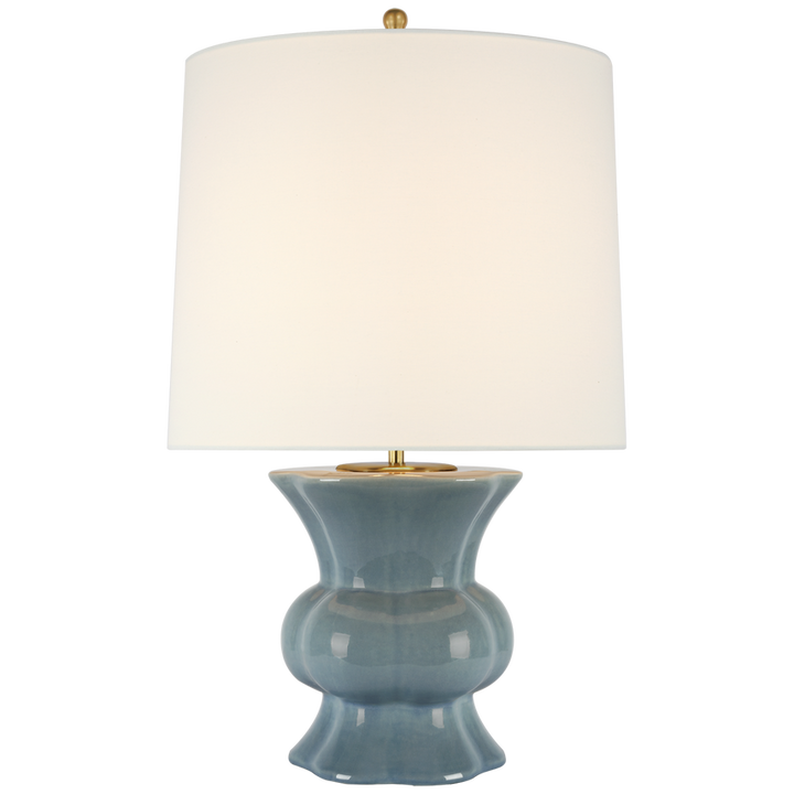 Visual Comfort & Co. Lavinia Medium Table Lamp Table Lamps Visual Comfort & Co. Polar Blue Crackle  