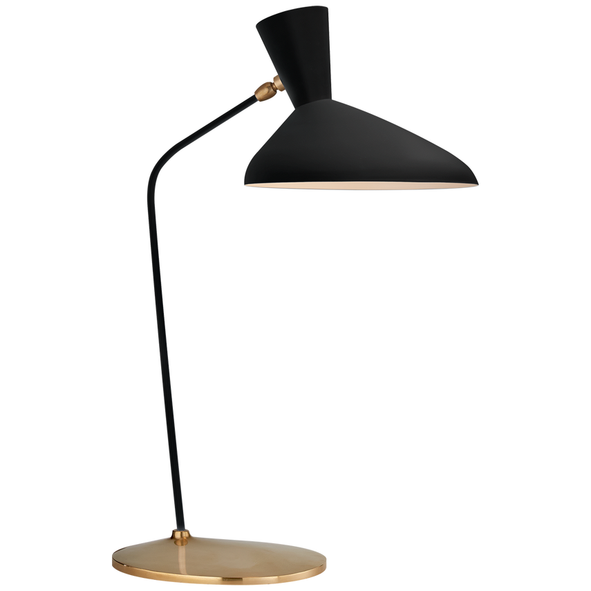 Visual Comfort & Co. Austen Large Offset Table Lamp Table Lamps Visual Comfort & Co. Matte Black  