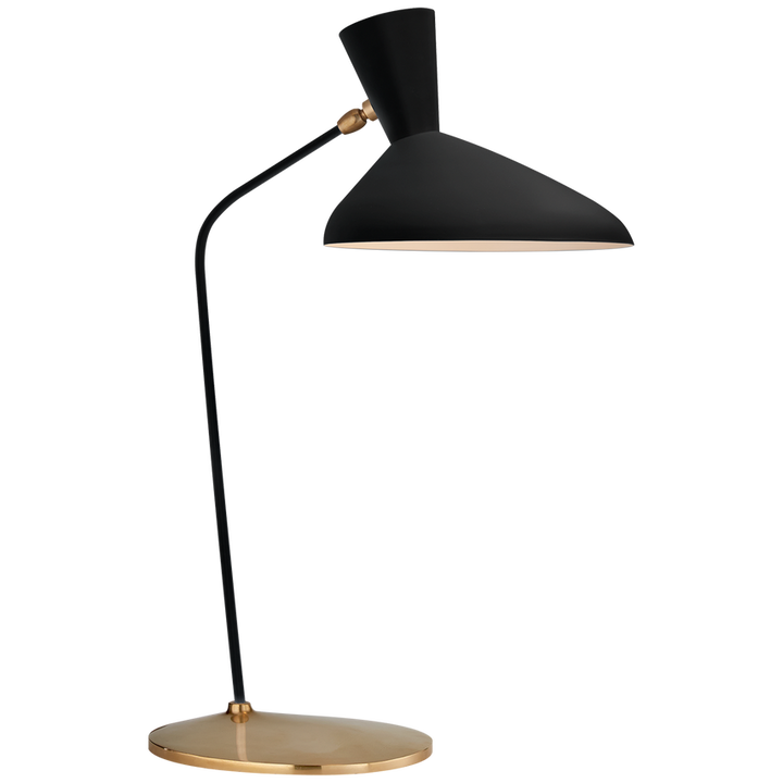 Visual Comfort & Co. Austen Large Offset Table Lamp Table Lamps Visual Comfort & Co. Matte Black  