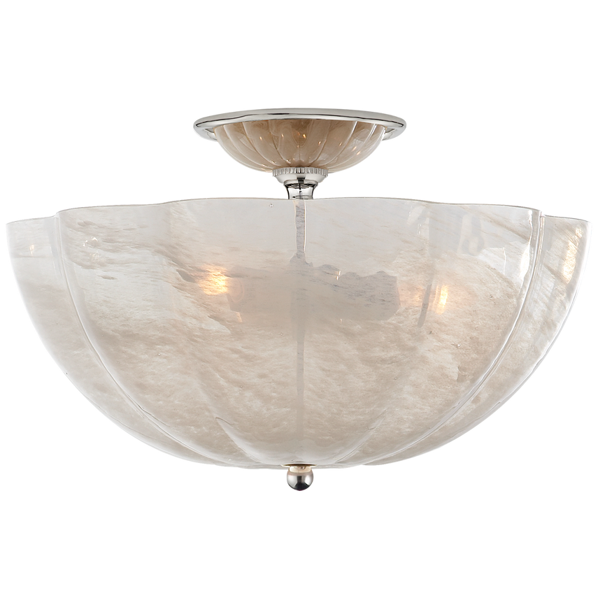 Visual Comfort & Co. Rosehill Semi-Flush Ceiling Lights Visual Comfort & Co. Hand-Rubbed Antique Brass  