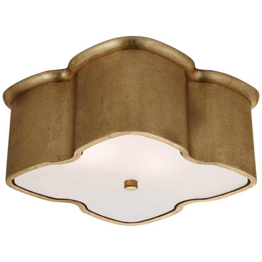 Visual Comfort & Co. Bolsena Clover Flush Mount Ceiling Lights Visual Comfort & Co. Burnished Silver Leaf  