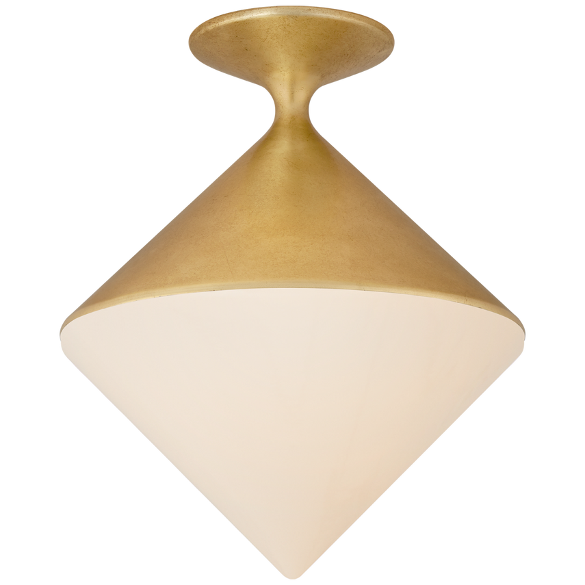 Visual Comfort & Co. Sarnen Small Flush Mount Ceiling Flush Mounts Visual Comfort & Co. Burnished Silver Leaf  