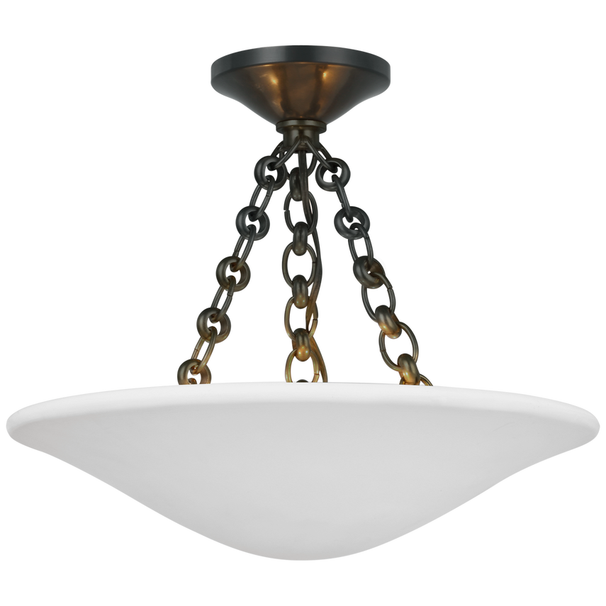 Visual Comfort & Co. Mollino 16" Semi Flush Mount Ceiling Lights Visual Comfort & Co. Bronze  