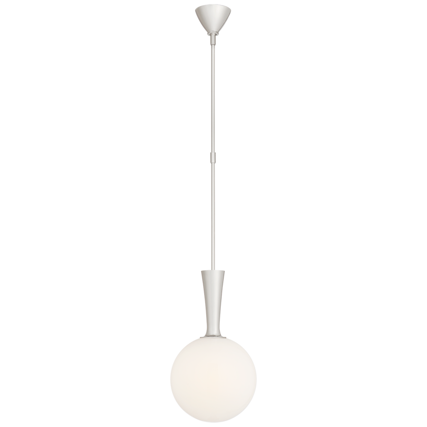 Visual Comfort & Co. Sesia Small Globe Pendant Ceiling Lights Visual Comfort & Co. Polished Nickel  