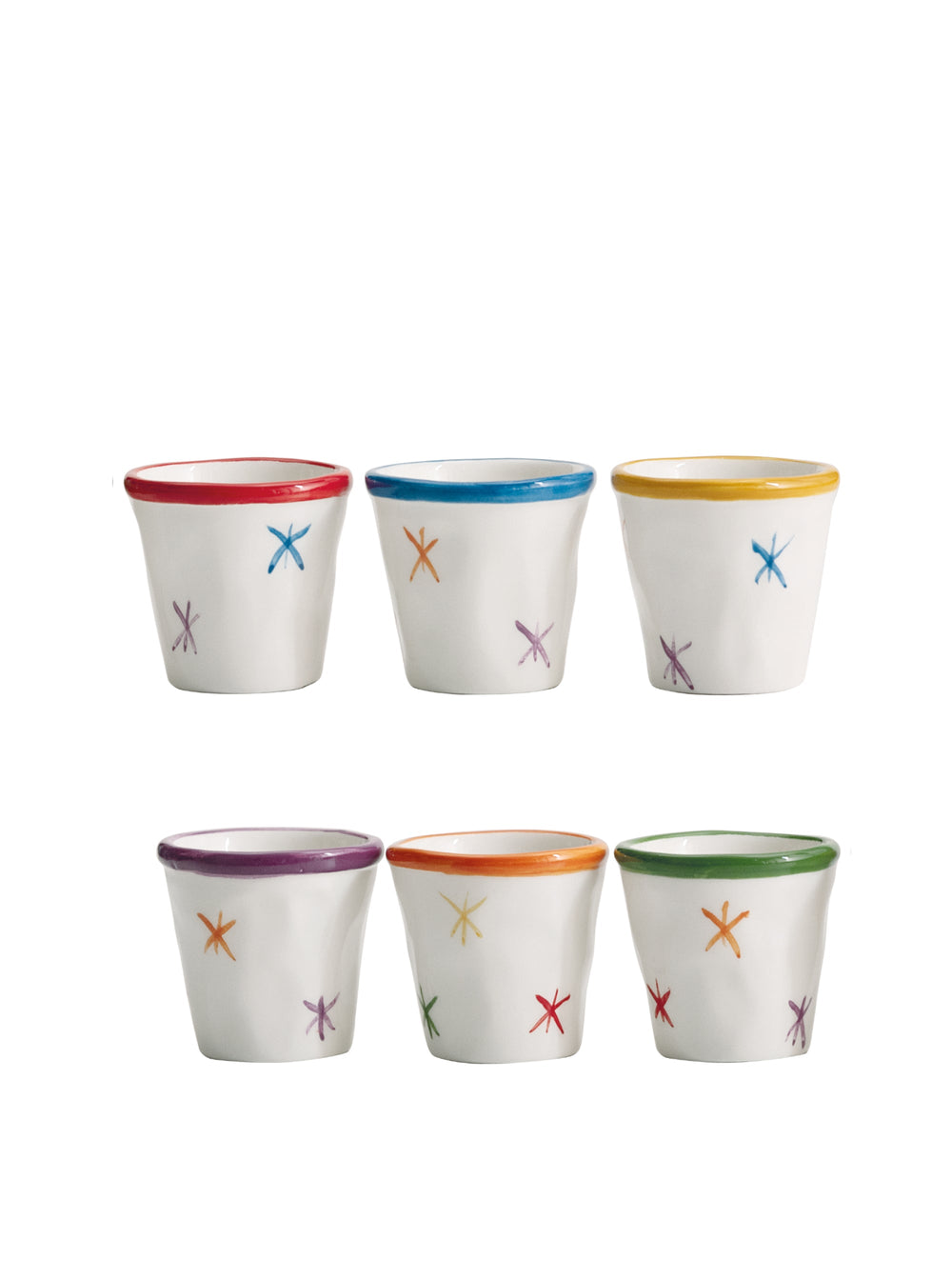 Zafferano America Asterisco Espresso Shot Cups (Assorted Set of 6) Tableware Zafferano America   