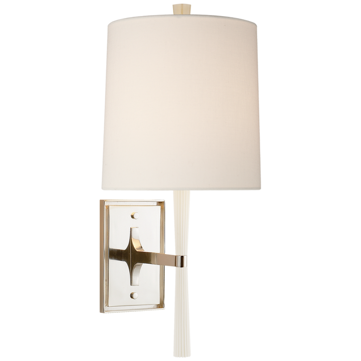 Visual Comfort & Co. Refined Rib Sconce Wall Sconces Visual Comfort & Co. China White  