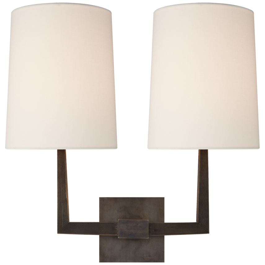 Visual Comfort & Co. Ojai Large Double Sconce Wall Lights Visual Comfort & Co. Bronze  