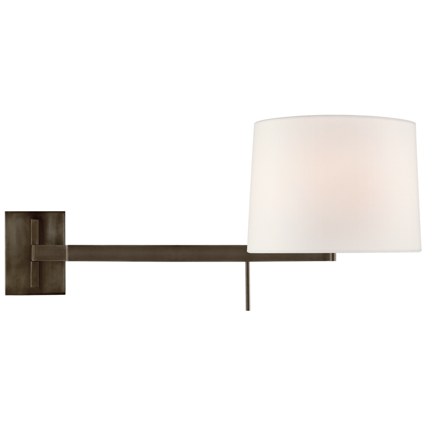 Visual Comfort & Co. Sweep Medium Left Articulating Sconce Wall Sconces Visual Comfort & Co. Bronze  