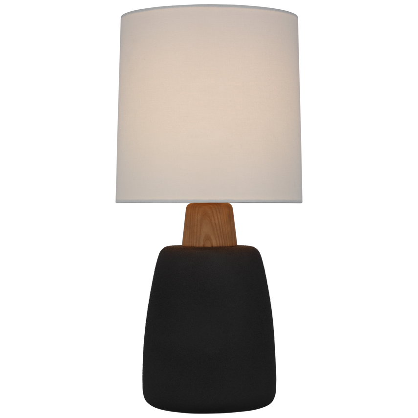 Visual Comfort & Co. Aida Medium Table Lamp Table Lamps Visual Comfort & Co. Porous Black and Natural Oak  