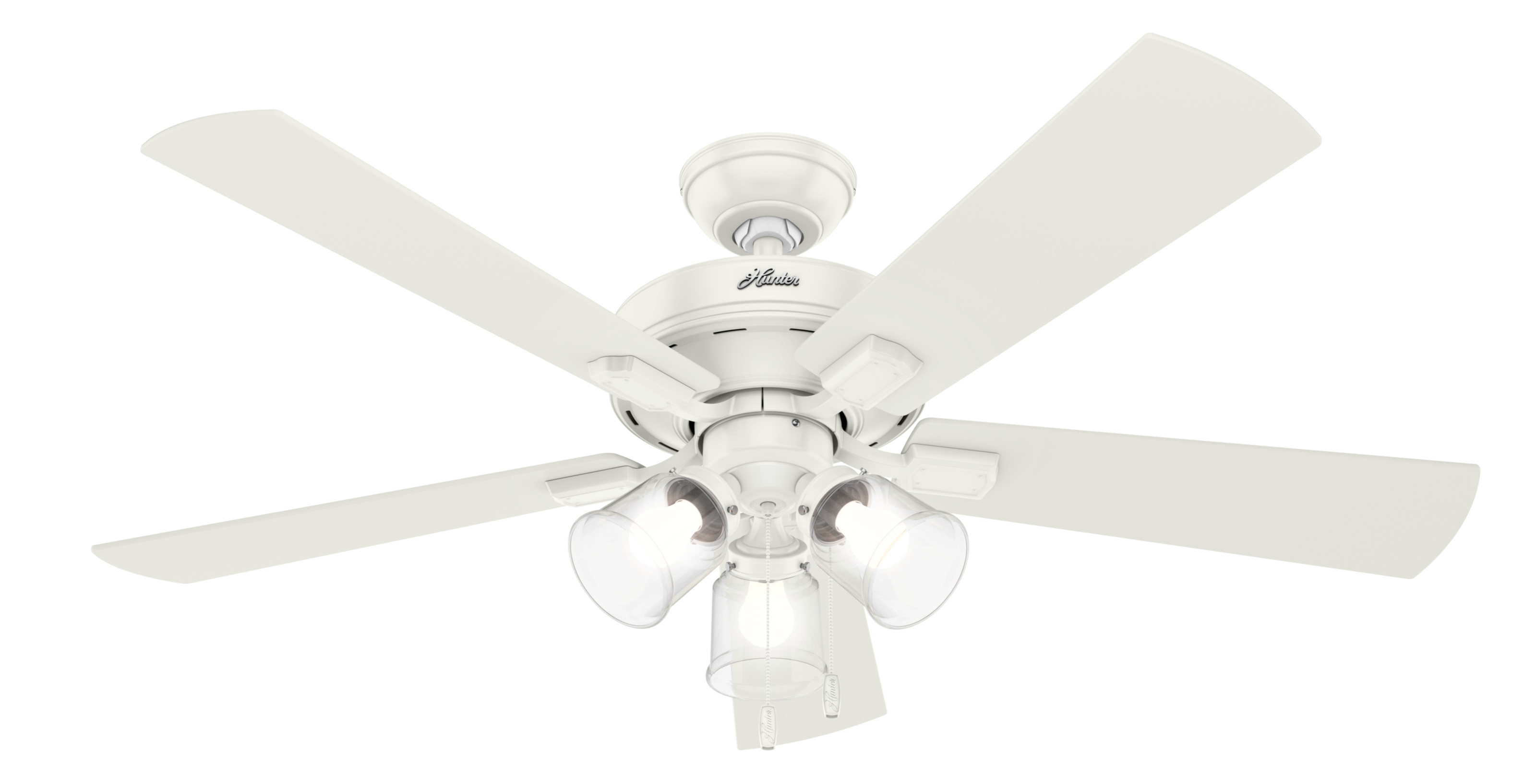 Hunter 52 inch Crestfield Ceiling Fan with LED Light Kit and Pull Chain Ceiling Fan Hunter   