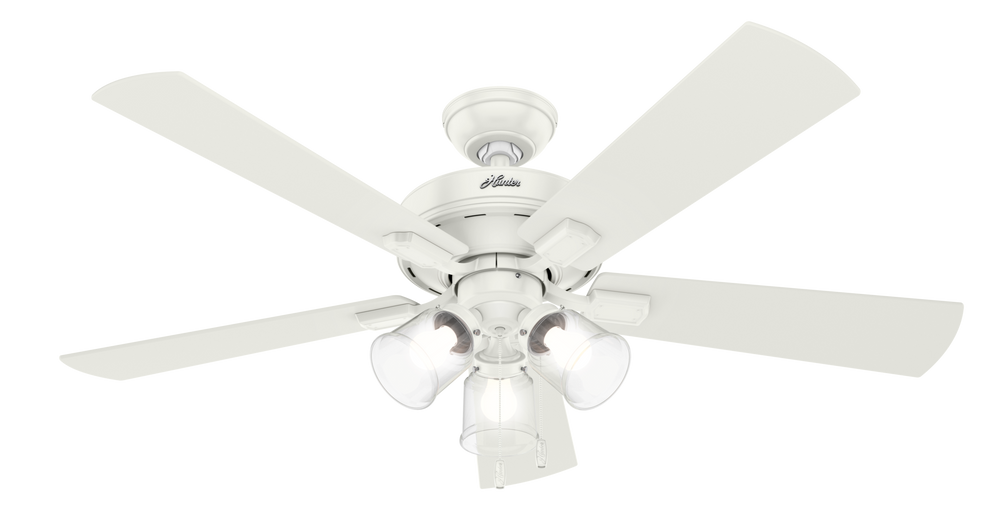 Hunter 52 inch Crestfield Ceiling Fan with LED Light Kit and Pull Chain Indoor Ceiling Fans Hunter   