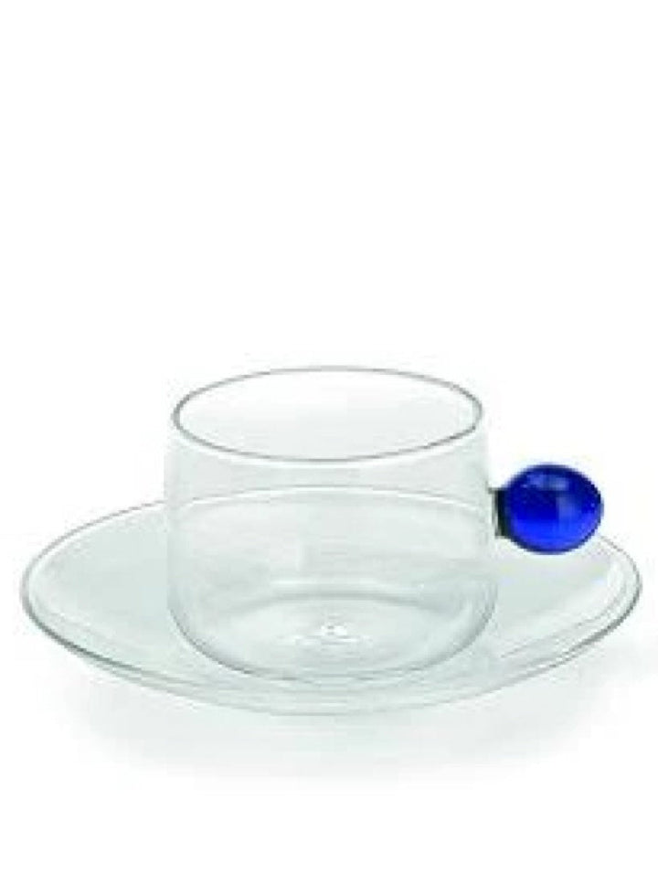 Zafferano America Bilia Cappuccino Cup & Saucer Glassware citylgs.store Cobalt Blue  